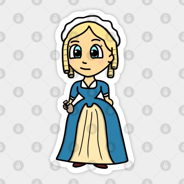 Chibi Elizabeth Maxwell Steele (Small Print) Sticker by Aeriskate